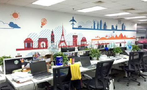 攸县教你设计办公室墙绘的方法。